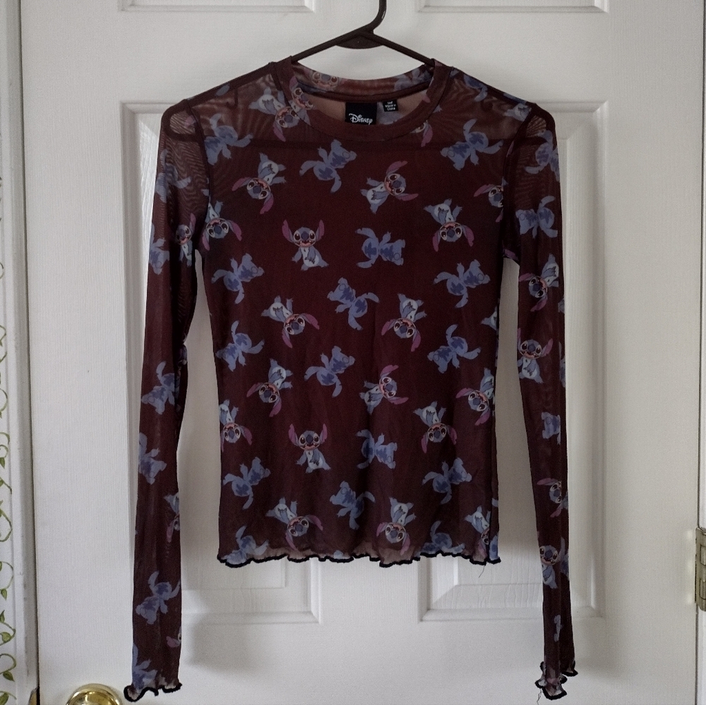 Disney Stitch Sheer Long Sleeve